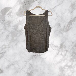 Old Navy Women's Relaxed Fit Dark Gray Heathered Tank Top Size XL
